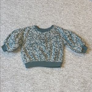 Sage balloon sleeve sweatshirt